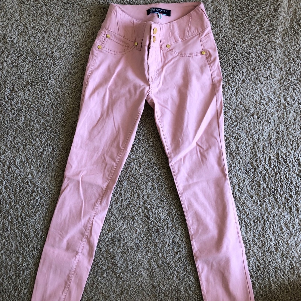 Pink high waisted pants